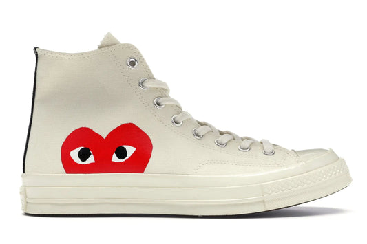 Converse x CDG Play blancos